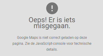 Google maps error