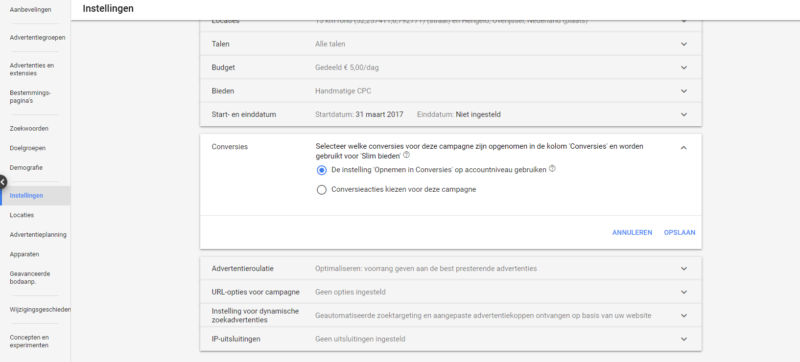 Markant Internet - Conversiedoelen in Google Ads