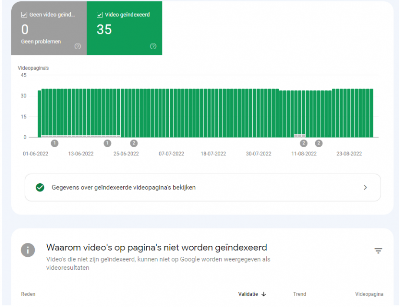 video index